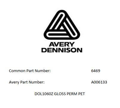 54IN AVERY DOL1060Z GLOSS - Avery DOL1000Z Series Clear Laminate Vinyl Films